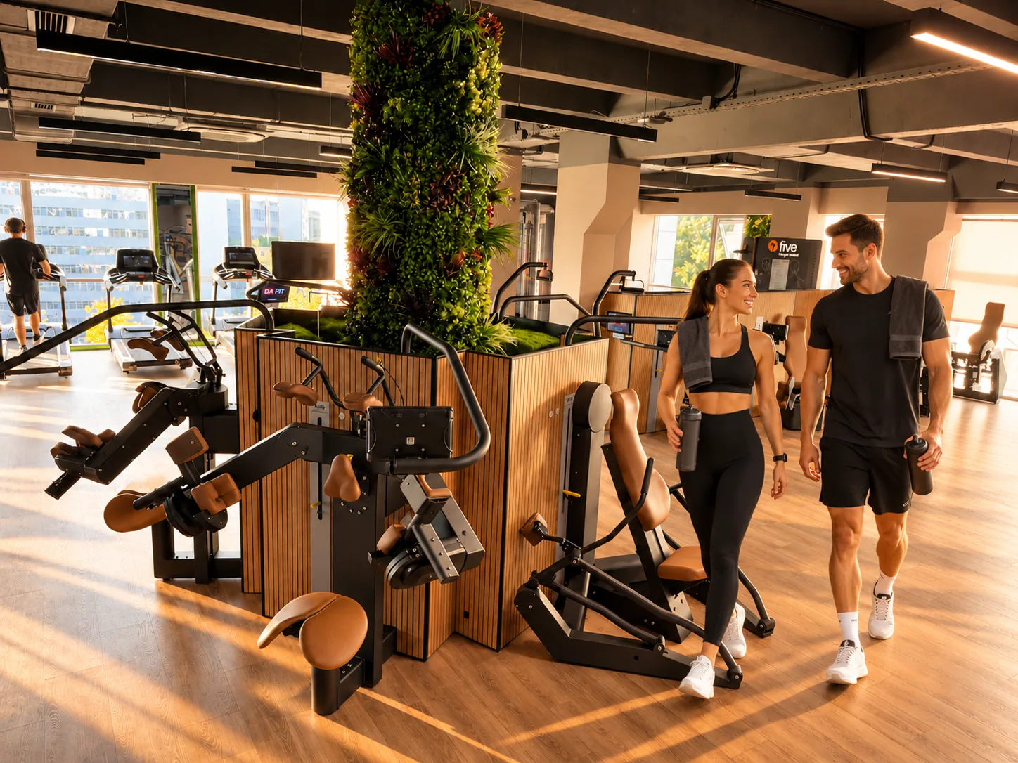DAFIT-Trainingsfläche mit einer bepflanzten Säule